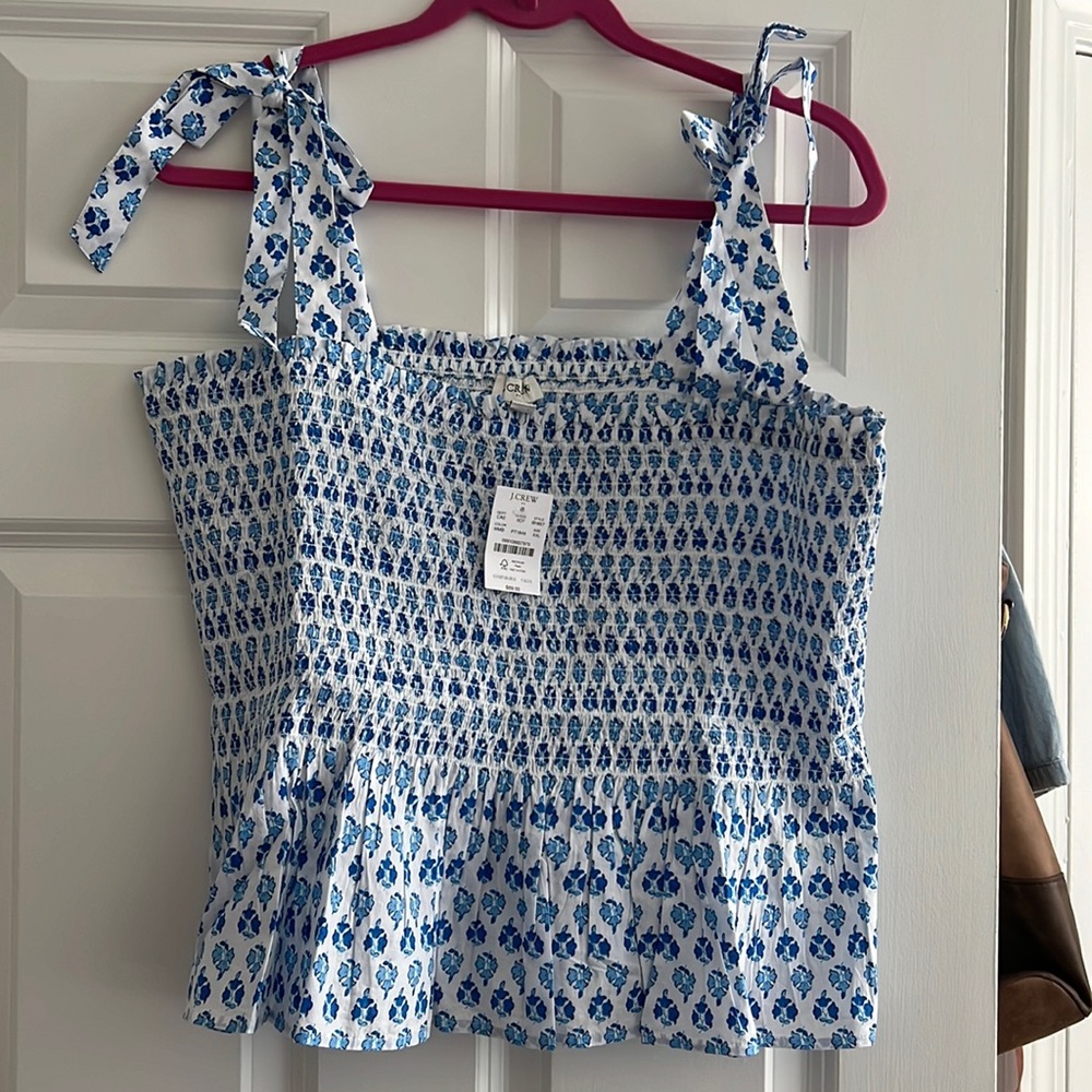 Amazing jcrew tank top size XXL NWT. Tie strap detail!